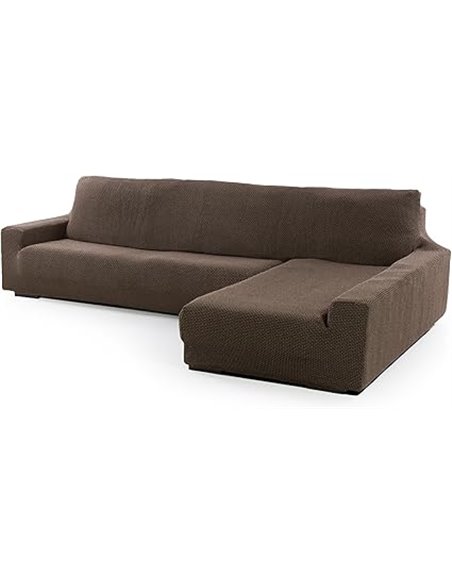 Funda Super Elástica Chaise Longue Brazo Largo Derecho (Visto de Frente) | Modelo NOVELE | Ante | Protector de Calidad de Tejido