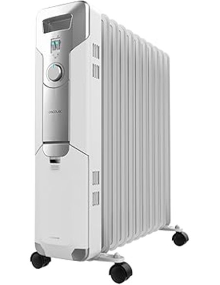 Cecotec Radiador Eléctrico de Aceite ReadyWarm 11000 Space. 11 Módulos, Bajo Consumo, 2500 W, 3 Niveles, Recogecables, Sistema d