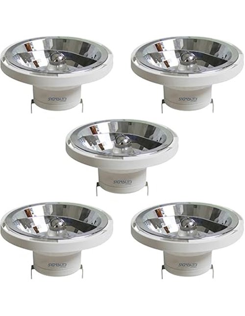 Sigmaled lighting, FOCO LED AR111 G53 14W (120W halógeno), 1050 lúmenes, blanco Natural 4000K, 12V AC/DC, Bombilla led AR111, Pa