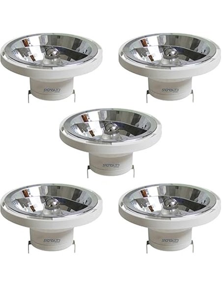 Sigmaled lighting, FOCO LED AR111 G53 14W (120W halógeno), 1050 lúmenes, blanco Natural 4000K, 12V AC/DC, Bombilla led AR111, Pa