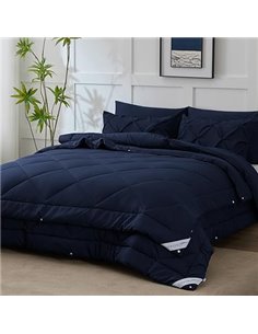 WAVVE Edredón Relleno Nórdico Cama 80 4 Estaciones - Bedding Edredón Reversible Doble 150+300 gr/m² de 135x200 cm Fibra Suave y 