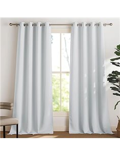 PONY DANCE Cortinas Opacas Aislantes Termicas Frio y Calor con Ojales, para Salon Modernas Dormitorio Habitacion Matrimonio 2 Pi