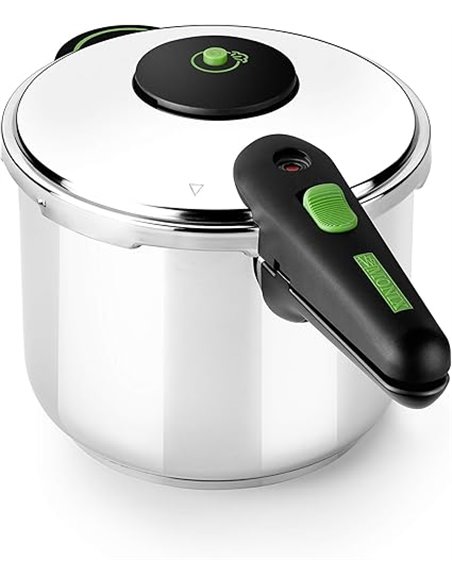 MONIX Presto Olla a presión, 7 litros, acero inoxidable 18/10, apto para todo tipo de cocina incluida inducción