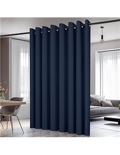 Deconovo Modern Bedroom Living Room Blackout Curtains with Eyelets, Thermal Insulated Curtains Cold and Heat 254 x 242 cm (Width