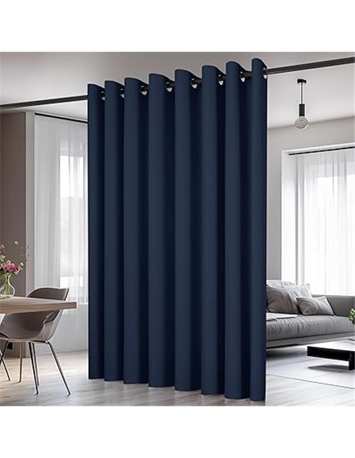 Deconovo Modern Bedroom Living Room Blackout Curtains with Eyelets, Thermal Insulated Curtains Cold and Heat 254 x 242 cm (Width