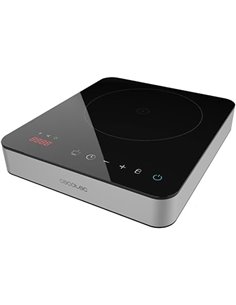 Cecotec Portable Induction Hob 1 Fire Full Magma Single. 2000W, Glazed Glass Design, 10 Power Levels, Touch Control, Adjustable 