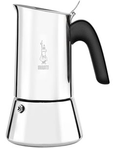 Bialetti Venus Caffettiera in Acciaio Inox, Adatta all'Induzione, Inossidabile, Argento, 6 Tazze