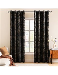MIULEE 2 Piezas Cortinas Terciopelo para Ventana Cortina Elegante con Ollaos Anti-Ruido para Salón Habitación Dormitorio Oficina