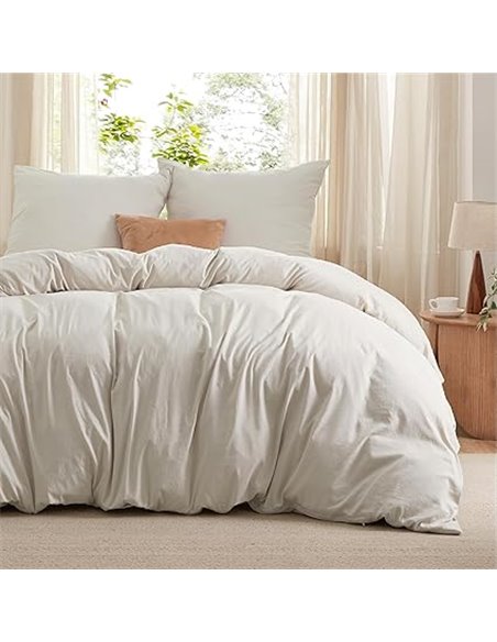 Bedsure Bedding Duvet Cover 240 x 220 – Polyester Microfibre Duvet Cover Set 240 x 220 cm and 2 Pillowcases 65 x 65 cm, Duvet Co