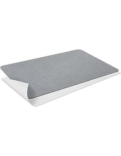 Alfombra de baño Relaxdays de sílice, 50 x 70 cm, Absorbente, Secado rápido, Antideslizante, Gris