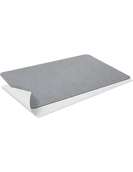 Alfombra de baño Relaxdays de sílice, 50 x 70 cm, Absorbente, Secado rápido, Antideslizante, Gris