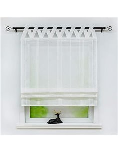 Joyswahl »Thea« Estor semitransparente de color liso con tiras longitudinales, con trabillas, cortinas para ventana, ancho x alt
