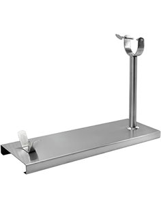 Fackelmann Jamonero Acero Inoxidable, Acero Inoxidable 49x34x16 cm, Base Antideslizante con Goma, Diseño Profesional y Minimalis