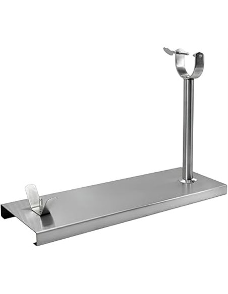 Fackelmann Jamonero Acero Inoxidable, Acero Inoxidable 49x34x16 cm, Base Antideslizante con Goma, Diseño Profesional y Minimalis