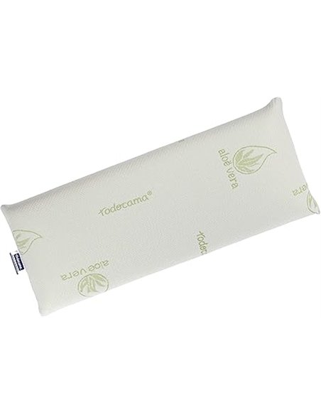 Todocama - Memory Foam Pillow, Compact Core, Double Cover with Zipper, Aloe Vera Plus Fabric, Thermo-adjustable Neck Adaptabilit