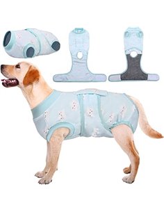 Kuoser Surgical Recovery Suit for Dogs Cats Pet After Surgery Vest Dog Abdominal Wounds Bandages E-Collar and Cone Alternative