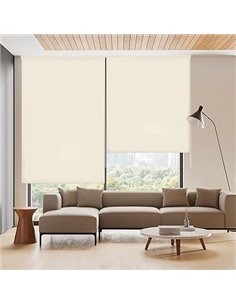 Blindecor Ara | Estor enrollable translúcido liso - Beige, 160 x 175 cm (ancho por alto) | Tamaño de la Tela 157 x 170 cm | Esto
