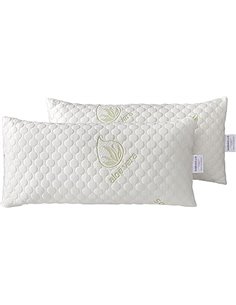 Todocama - Almohada viscoelástica Aloe Vera con Copos 100% viscoelásticos. Tejido Strech Aloe Vera. Termoregulable. Firmeza Medi