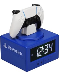 Paladone - PlayStation DualSense Control Digital Alarm Clock with Night Light Function - Officially Licensed Bedroom and Gaming 