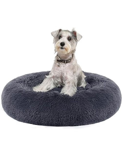 Feandrea Cama de Perros, Cama para Perros, Cojín Central Extraíble y Lavable, Alfombra de Felpa Suave y Mullida, 70 cm de Diámet