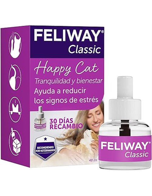 FELIWAY Classic - Recambio de feromonas calmantes para gatos (30 días, 48mililitro) - Ayuda a reducir los signos más comunes de 