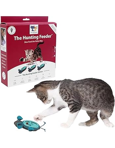 Doc & Phoebe - Comedero Interactivo para Gatos de Caza, Talla única