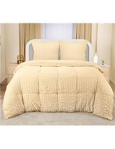 Utopia Bedding Seersucker Funda Nordica Cama 150 - Juego de Funda Nórdica de Microfibra Seersucker 220x240 cm y 2 Funda de Almoh