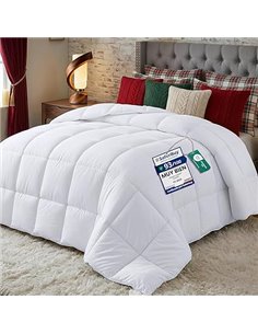 Utopia Bedding Edredón de Fibra 140x200 cm, Fibra Hueca siliconada, 370 gr/m² (Blanco, Cama 80-140 x 200 cm)