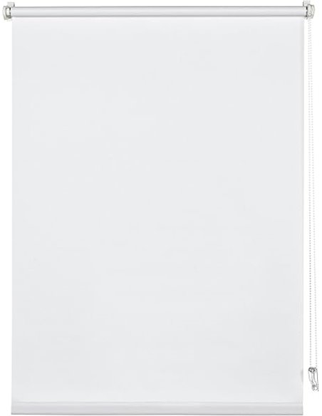 Deco Company Store enrouleur à clipser ou à coller, Store du jour, Opaque, Mounting kit inclus, Unique clip, White, 55 x 150 cm 