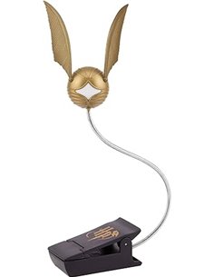 Luz de lectura de la snitch dorada de Harry Potter, clip para libro con 3 niveles de brillo