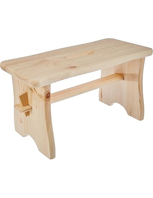 Zeller 13130 Reposapiés, Madera, Marrón, 39x19x21 cm
