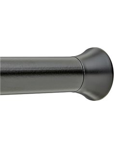 Amazon Basics Barra de Cortina de Ducha con tensión Ajustable, de 61 a 91 cm, Color Negro