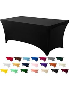 Utopia Kitchen 1 Paquete de Mantel Rectangular de Poliéster (6 pies - 183 cm) Elástico de Spandex, Cubre Mesa para Bodas, Bares,