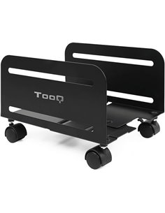 TOOQ UMCS0004-B - Soporte de Suelo con Ruedas para CPU, Metálico, Color Negro
