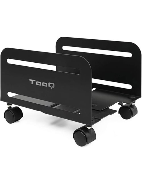 TOOQ UMCS0004-B - Soporte de Suelo con Ruedas para CPU, Metálico, Color Negro