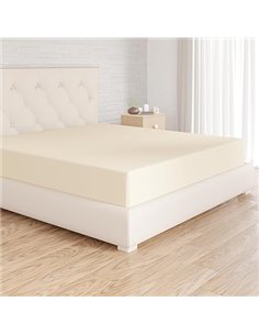 Amazon Basics Sabana Bajera Ajustable, 180 x 200 x 30 cm, de Poliéster Microfibra, Beige