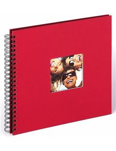 walther design Red Photo Album 30 x 30 cm Spiral Album with Punch, Fun SA-110-R