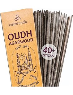 Bakhoor Oud Incienso Arabe - (40+ Varitas, 9 Pulgadas) Sin Carbòn Incienso Resina, Chips de Oudh Assam | inciensos Naturales sin