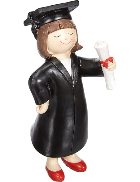 Figura Pastel graduación Chica 16,5cm