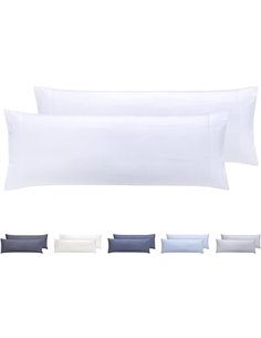 Todocama Set of 2 Pillowcases, Extra Soft Microfibre, Hypoallergenic, Set of 2 - 90 x 40 cm, White