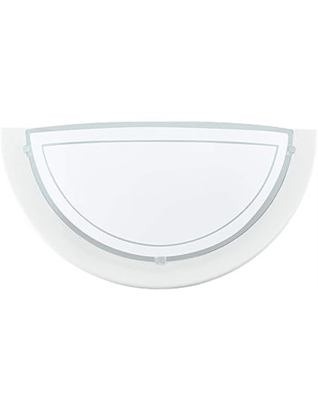 EGLO Lámpara de pared Planet 1, lámpara led de interior de acero y cristal, lámpara de salón en blanco y transparente, lámpara d