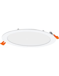 OSRAM Downlight Slim 225mm, luz LED empotrable, 22W, blanco neutro 4000K, 2000 lúmenes, diseño plano, IP20, fácil instalación pa