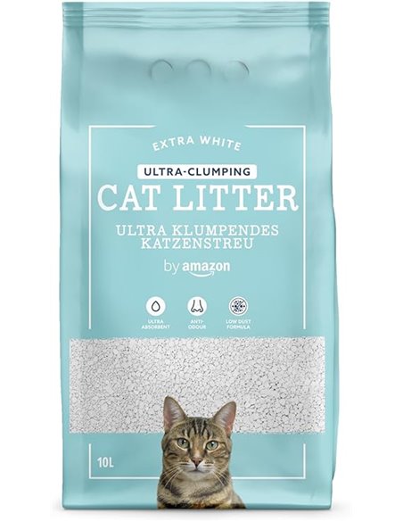 by Amazon Ultra White Clumping Cat Litter 10 L
