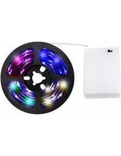 tira luz LED Color Blanco 100 cm 33 in. + Batería Caja + interruptor, funciona con pilas, multicolor