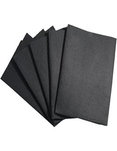 5 x Black Window and Glass Cleaning Cloths 20 x 30 cm Reusable Microfibre
