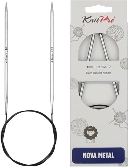 KnitPro - KnitPro Nova Metal Circular Needles (80 cm, 4.00) - 1 Unit