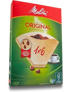 MELITTA - Filtro de corneta (papel bte40, 1 x 6 cm), color