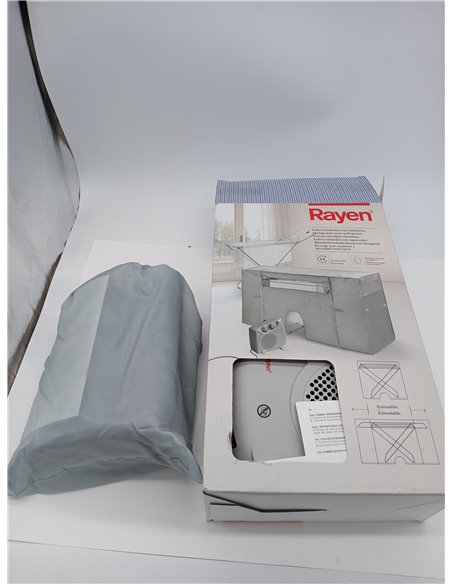 Rayen | Drying Rack Cover with Heater | Quick Drying | Minimum Consumption | Extendable | Plug | Grey | Measurements: 105-180 x 