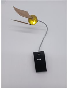 Luz de lectura de la snitch dorada de Harry Potter, clip para libro con 3 niveles de brillo 2
