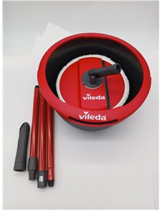 Vileda Spin & Clean Sistema de Fregado, Rojo y Negro, 335 x 176 x 343 mm 2